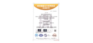 職業(yè)健康安全管理體系證書(shū)